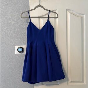 Royal Blue Fit & Flare Mini Dress